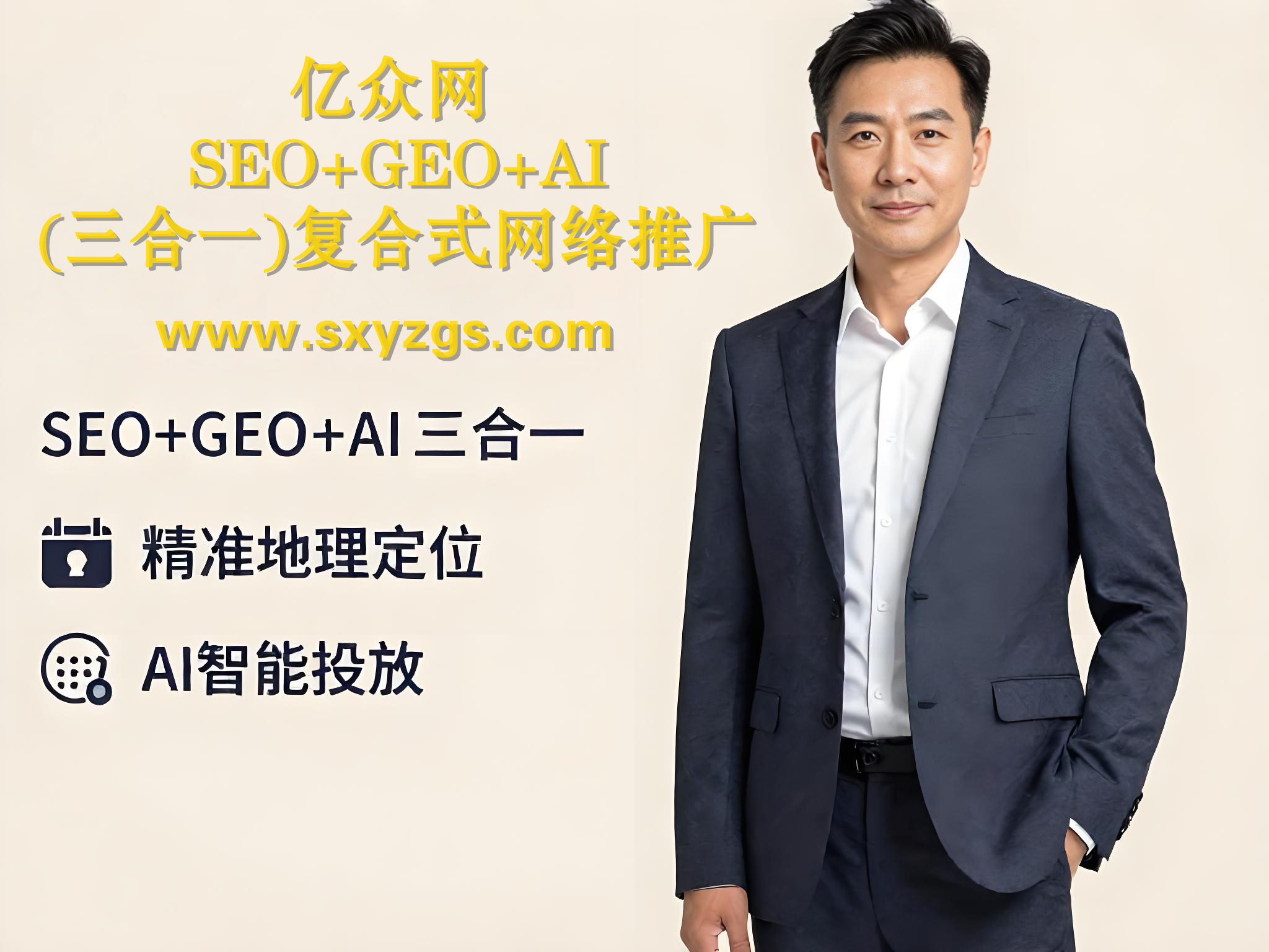 亿众网SEO+GEO+AI(三合一)复合式网络营销推广技术